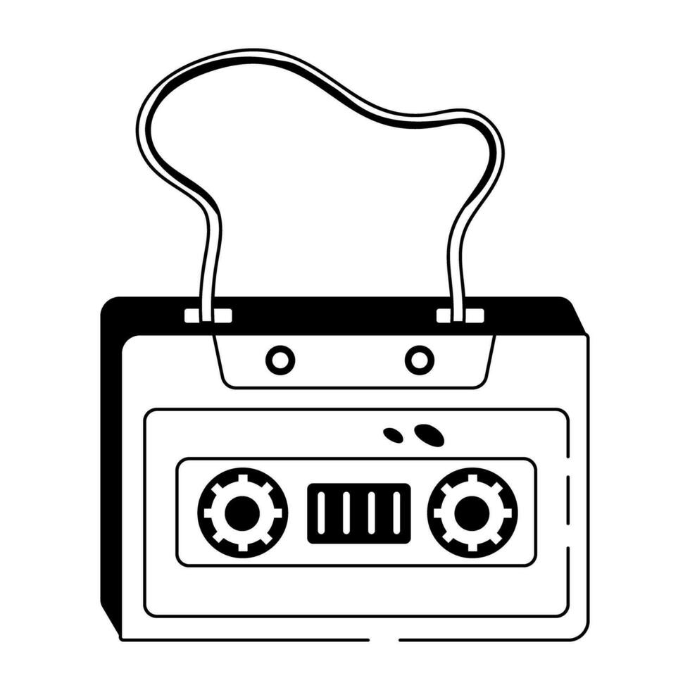 Trendy Cassette Concepts vector