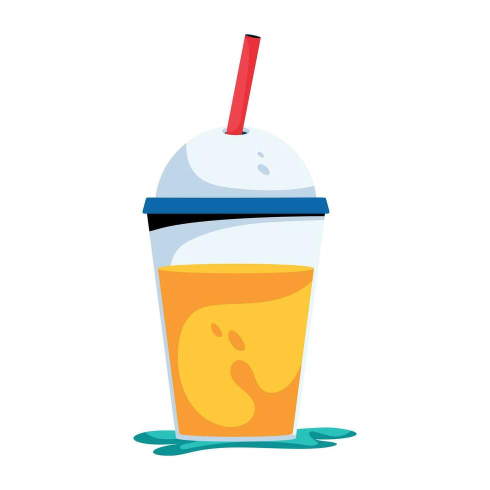 Trendy Takeaway Juice vector