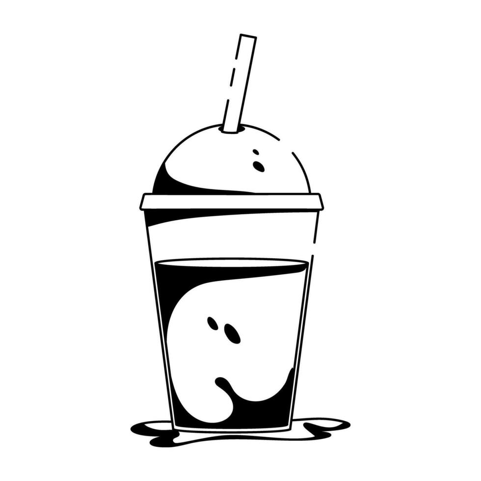 Trendy Takeaway Juice vector