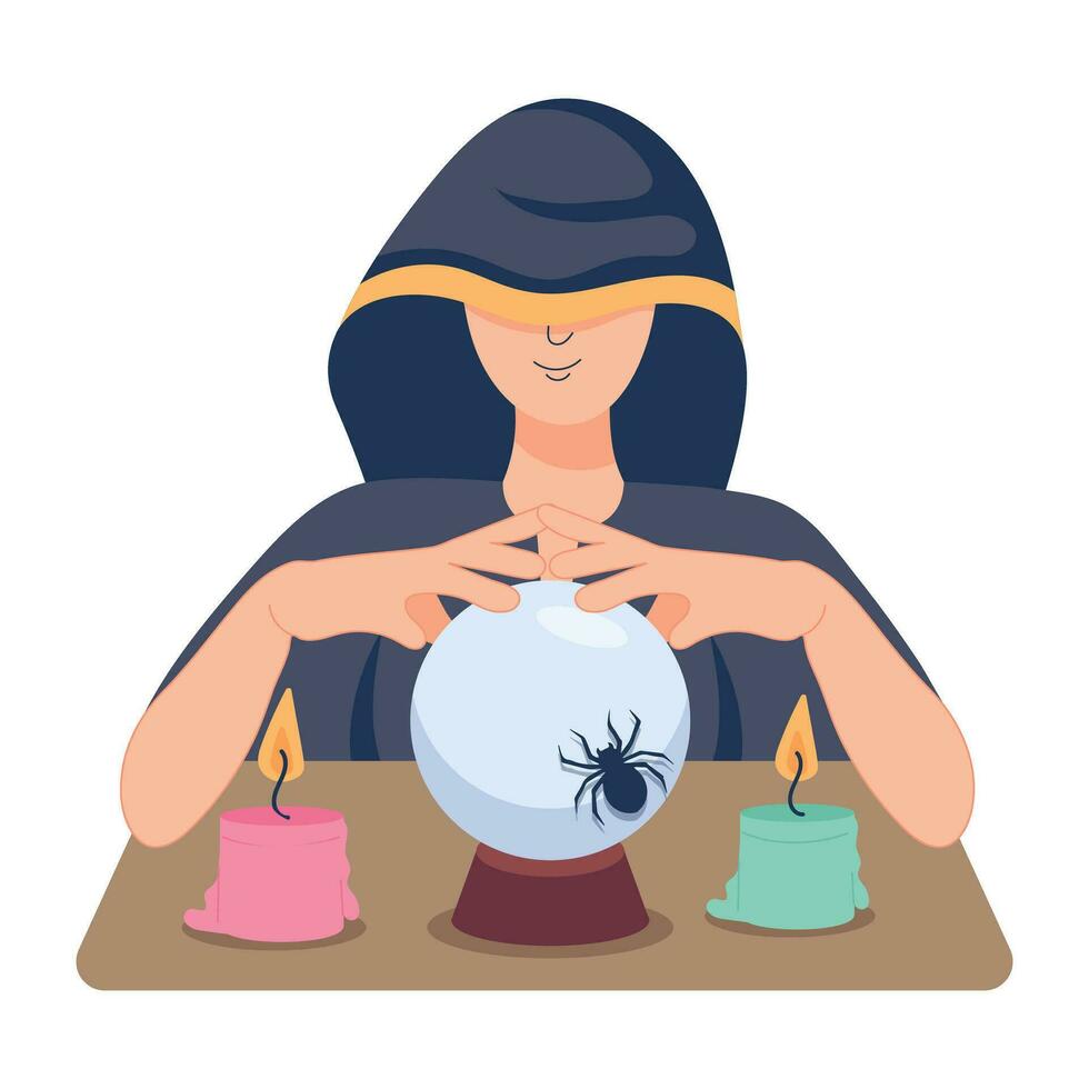 Trendy Fortune Teller vector