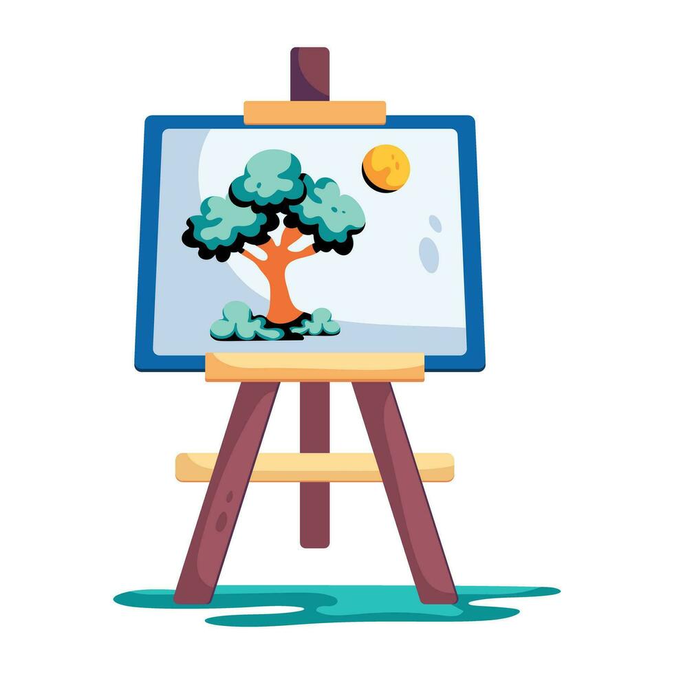 Trendy Tree Painting vector