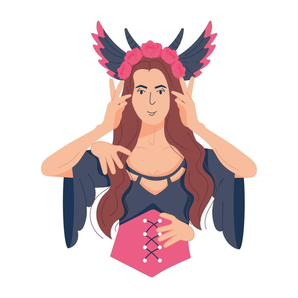 Trendy Fantasy Character vector