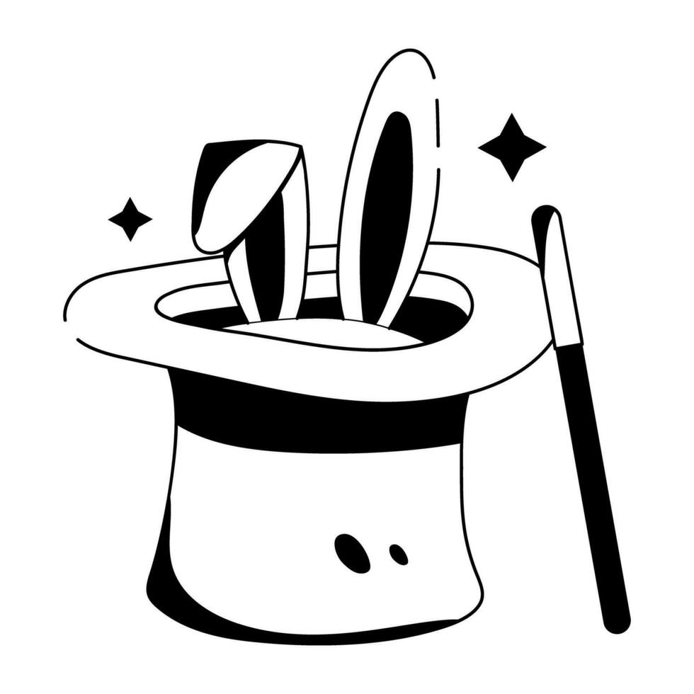 Trendy Magic Hat vector