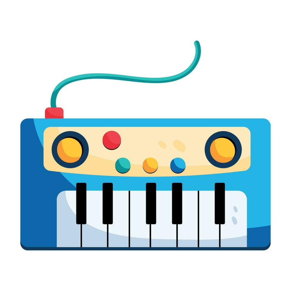 Trendy Synthesizer Piano vector