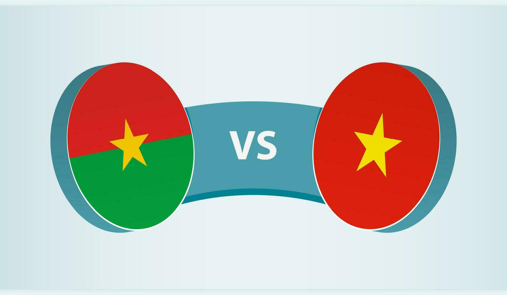 burkina faso versus Vietnam, equipo Deportes competencia concepto. vector