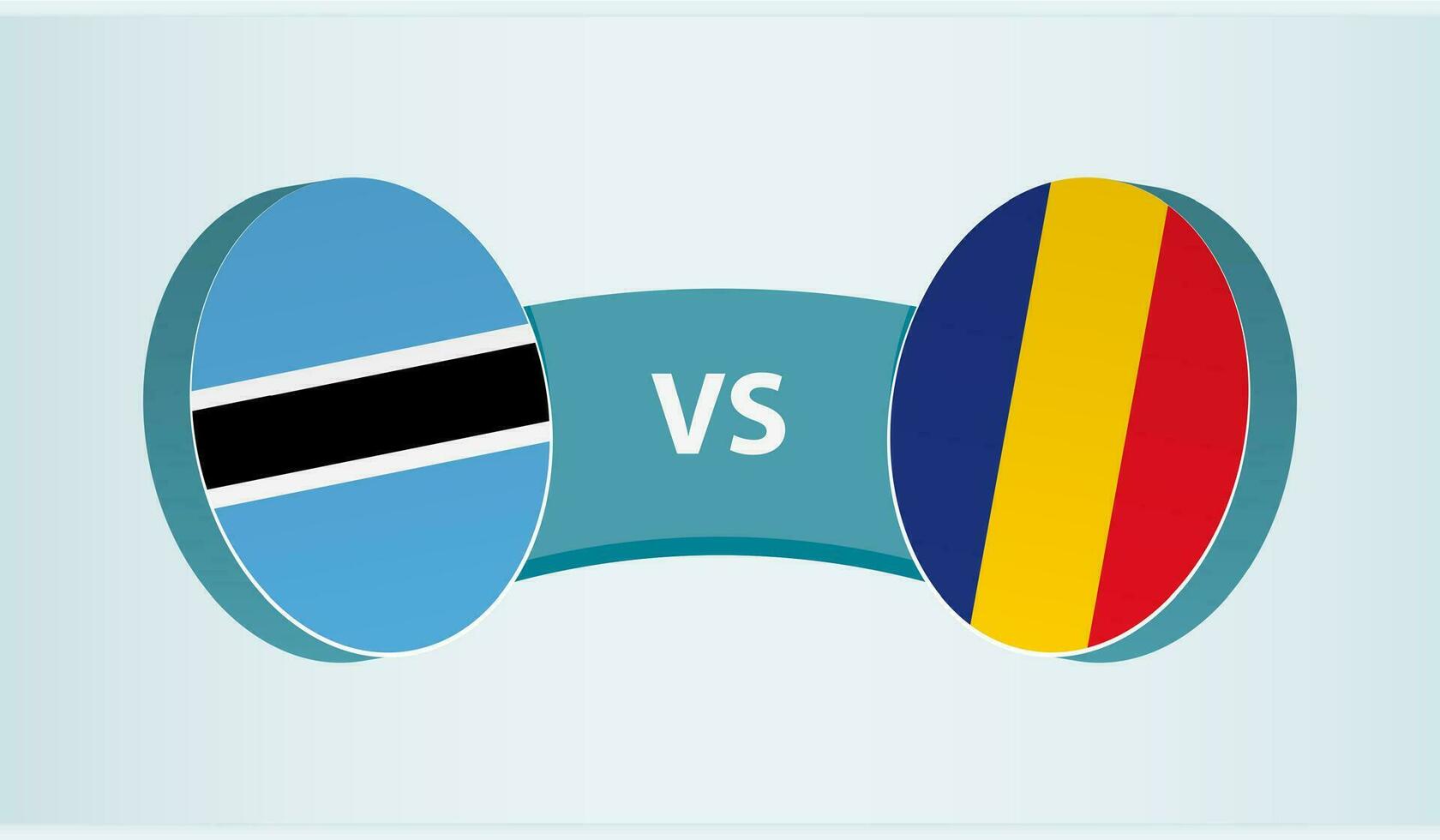 Botswana versus Romania, team sports competition concept. vector
