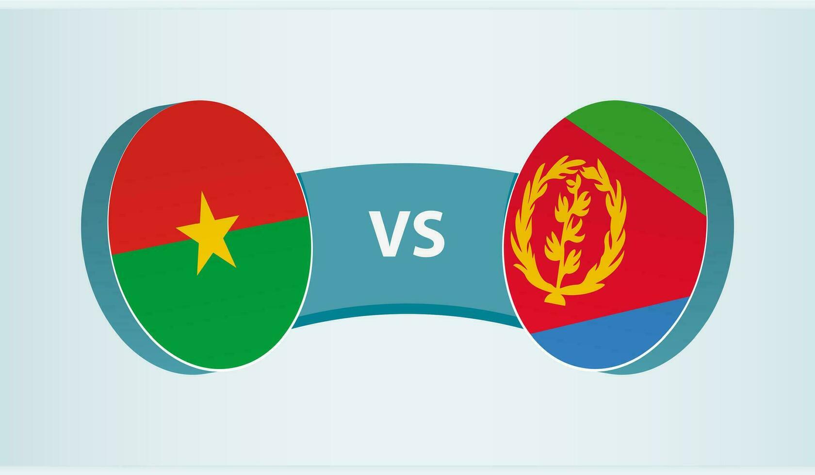 burkina faso versus eritrea, equipo Deportes competencia concepto. vector