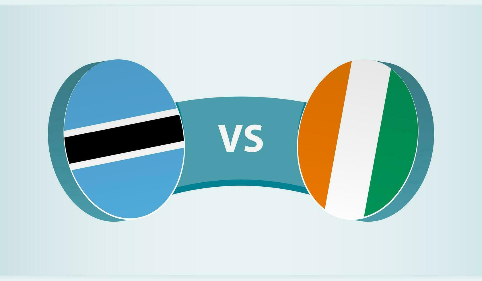 Botswana versus Ivory Coast, team sports competition concept. vector