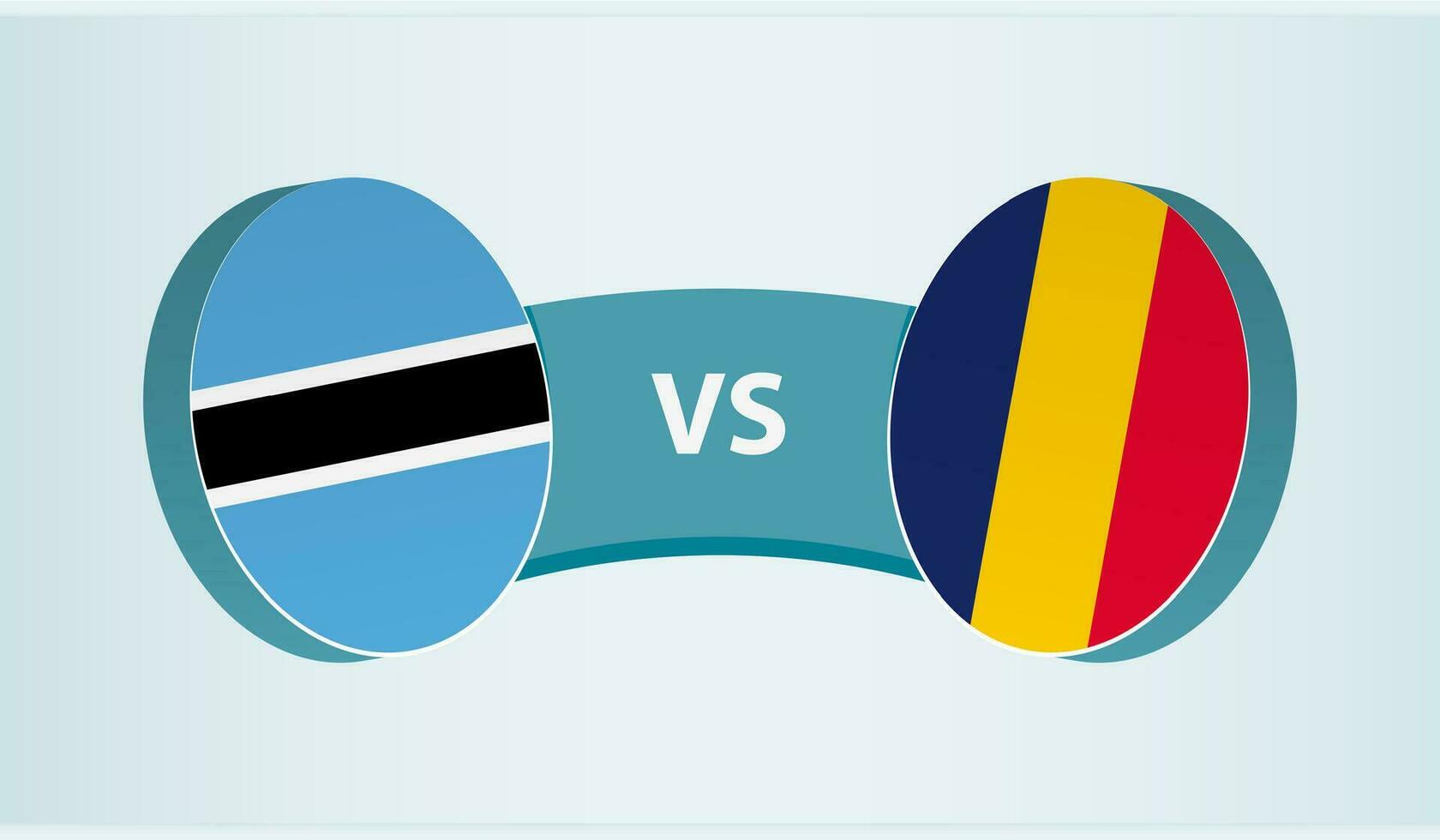 Botswana versus Chad, team sports competition concept. vector