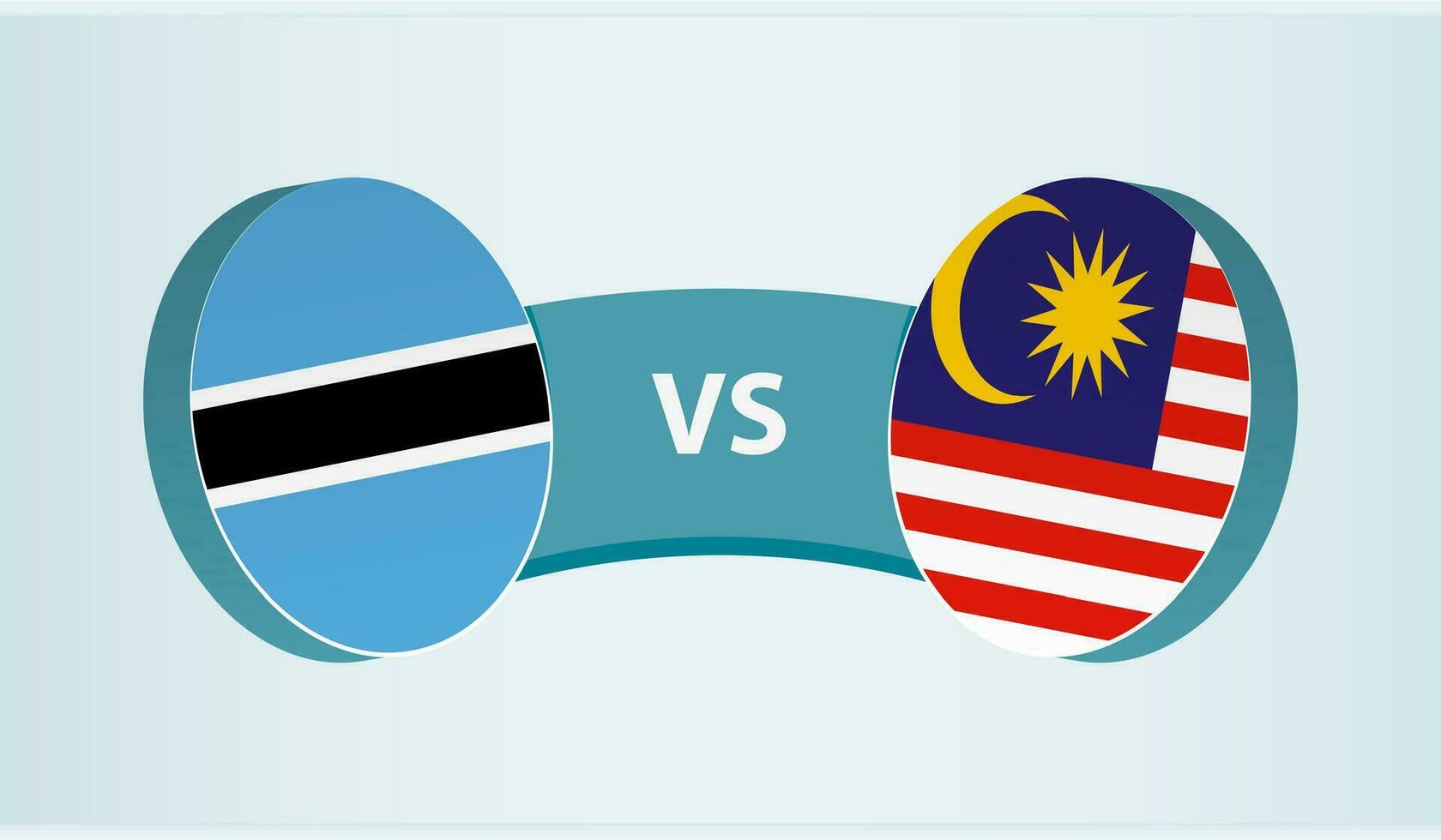 Botswana versus Malaysia, team sports competition concept. vector