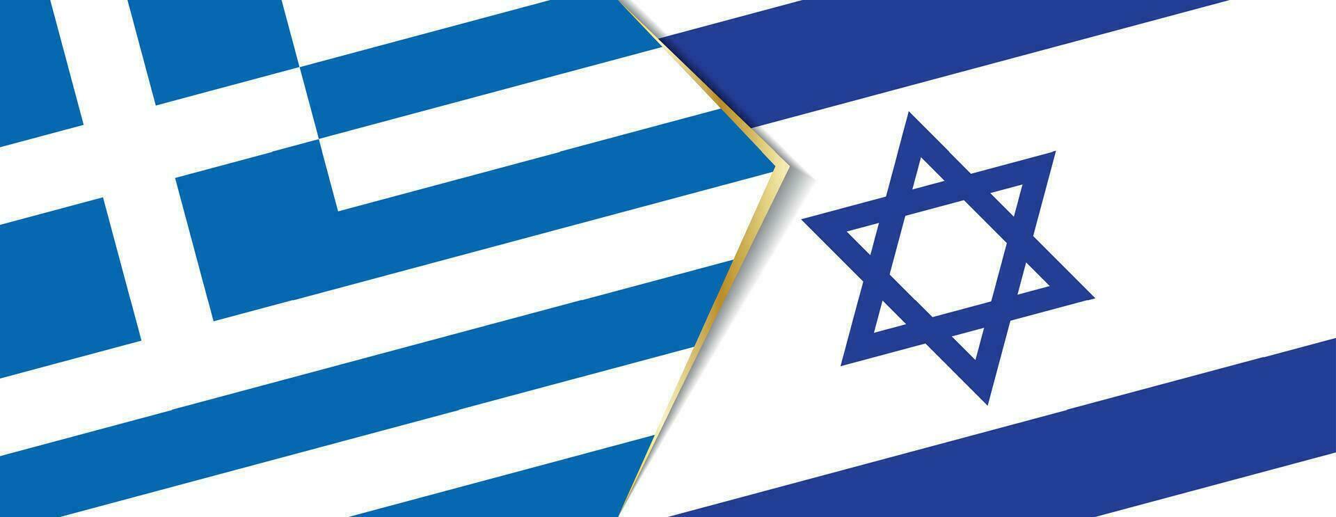 Grecia y Israel banderas, dos vector banderas