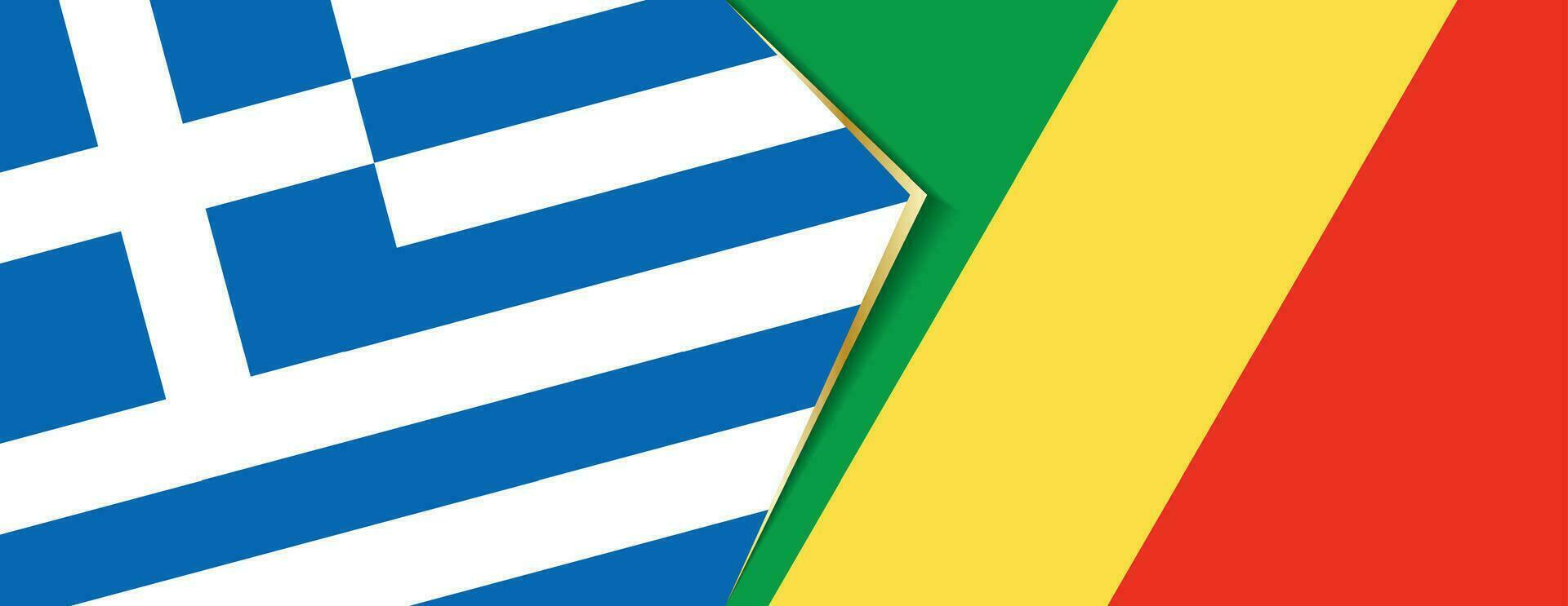 Grecia y congo banderas, dos vector banderas