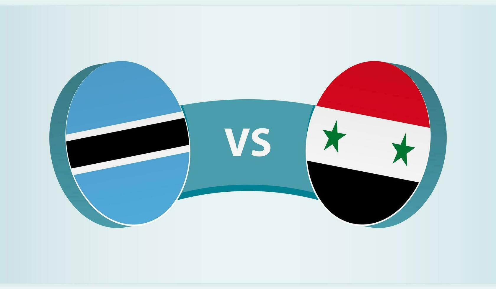 Botswana versus Syria, team sports competition concept. vector