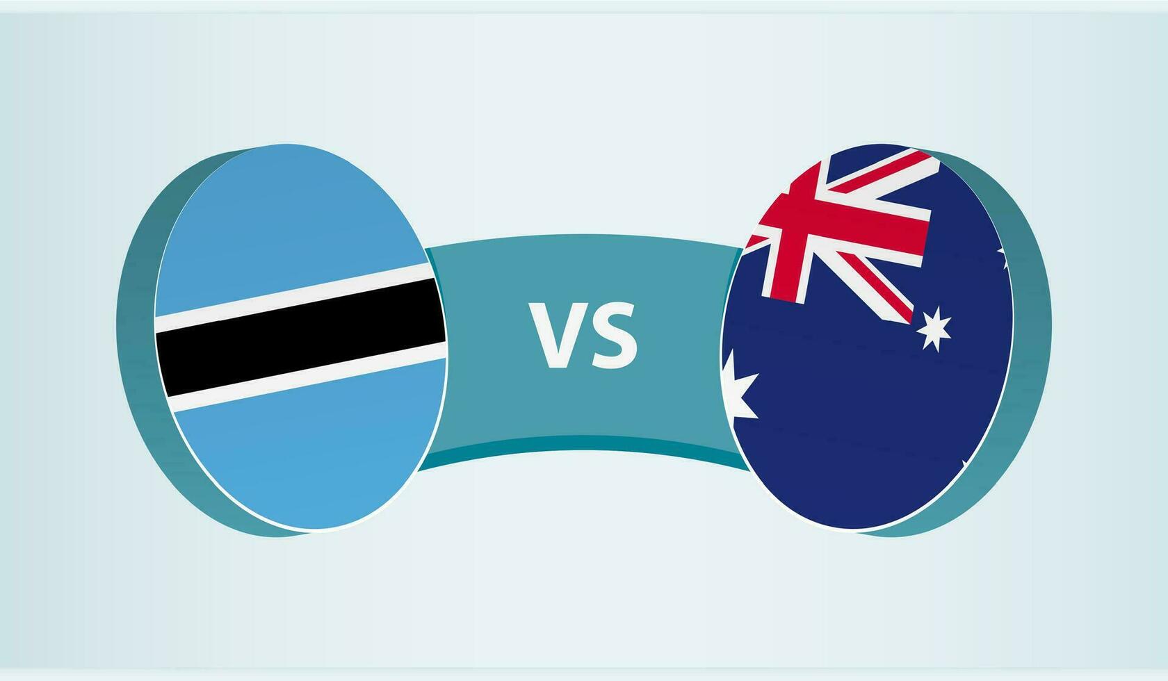 Botswana versus Australia, team sports competition concept. vector