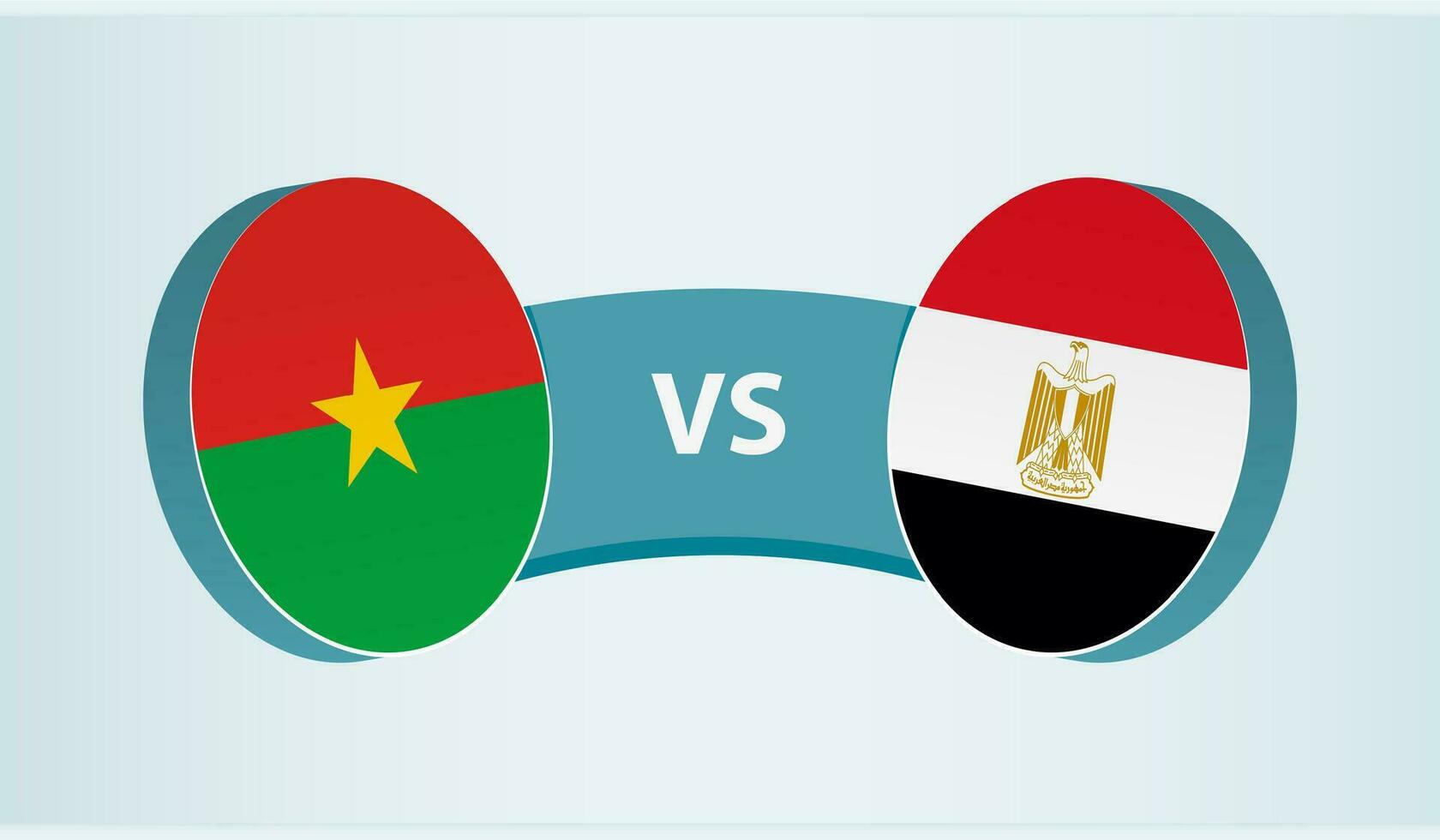 Burkina Faso versus Egypt, team sports competition concept. vector