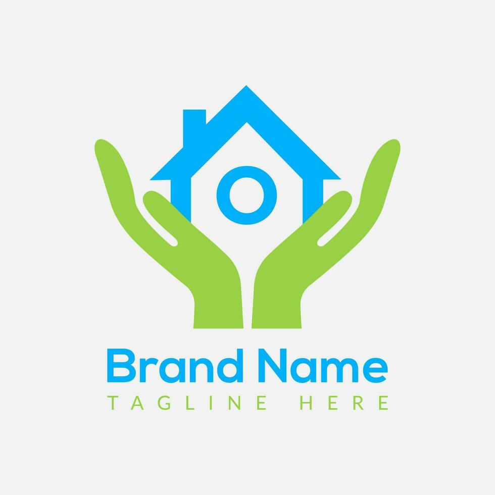 Home Loan Logo On Letter O Template. Home Loan On O Letter, Initial Home Loan Sign Concept Template vector