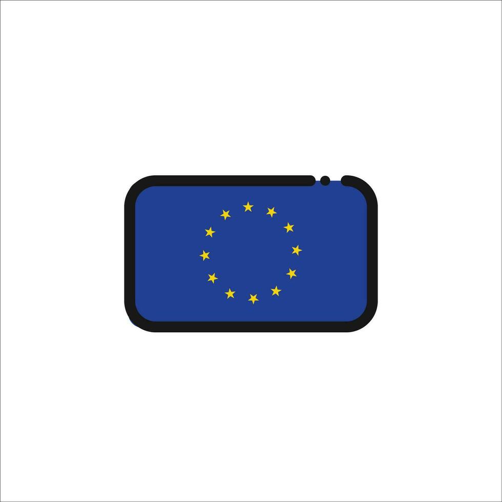 Europa bandera icono vector