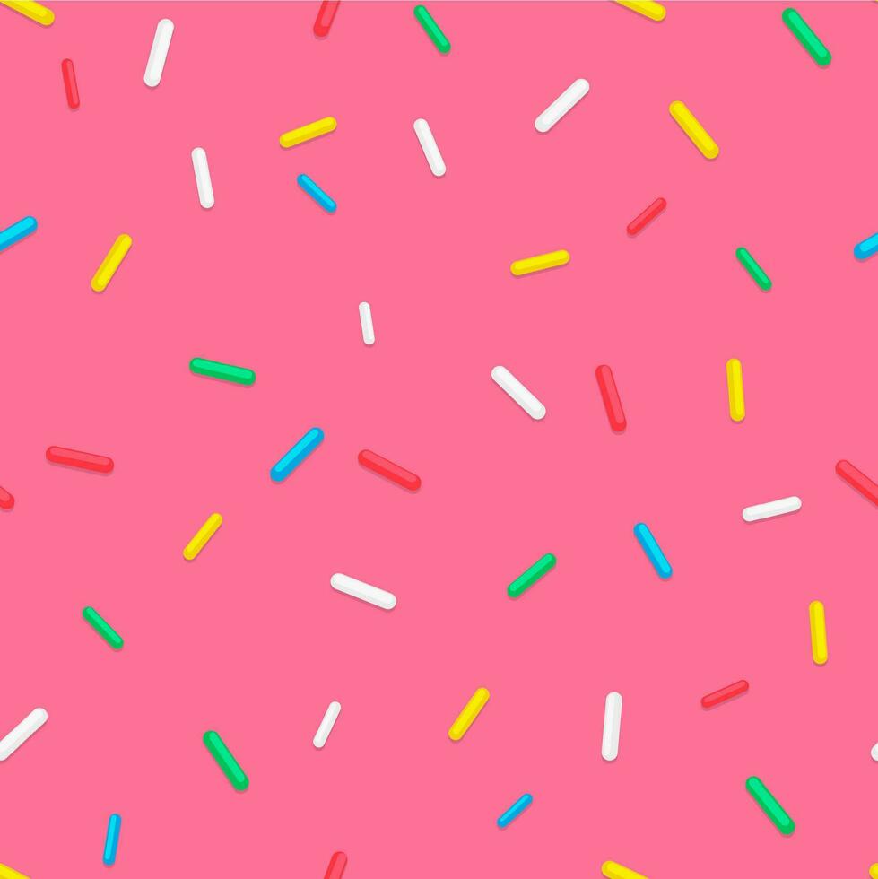 Donut candy sprinkles seamless pattern background vector