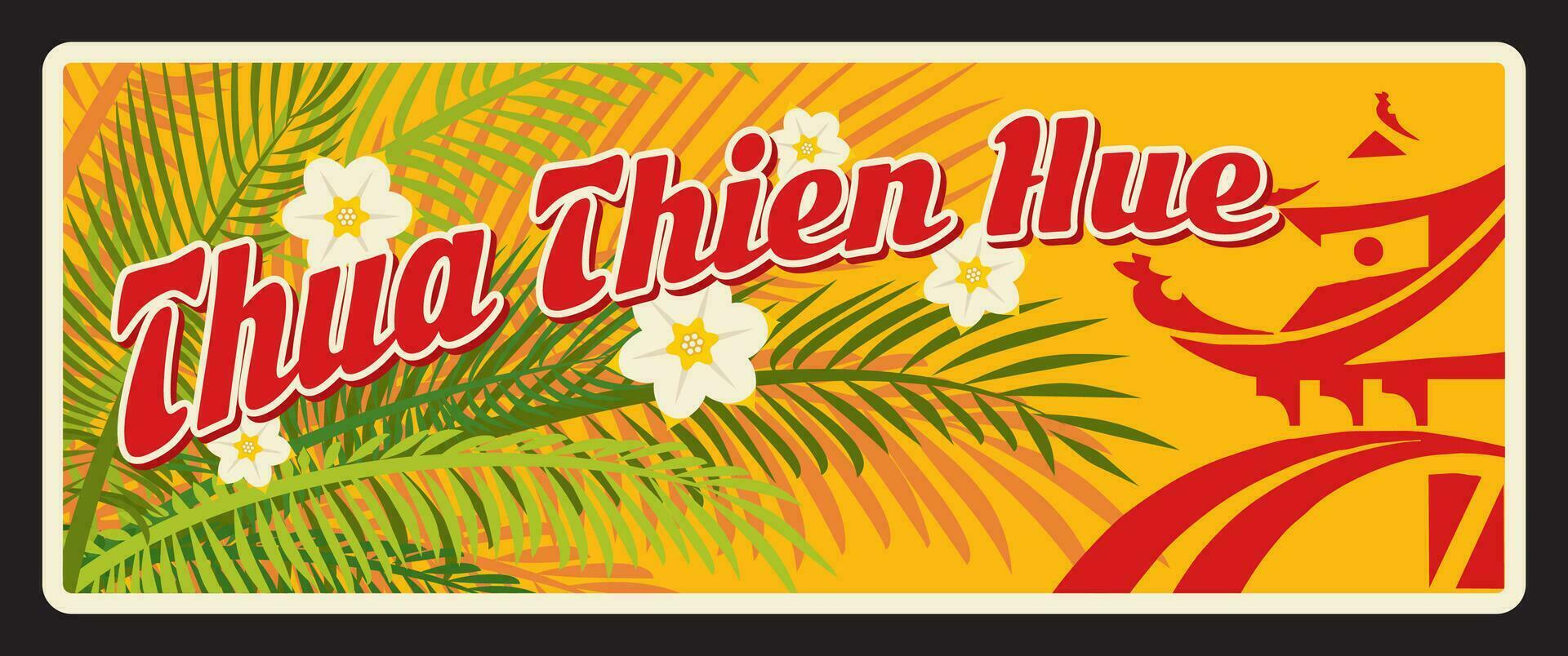 Thua Thien Hue vietnamese province travel plate vector