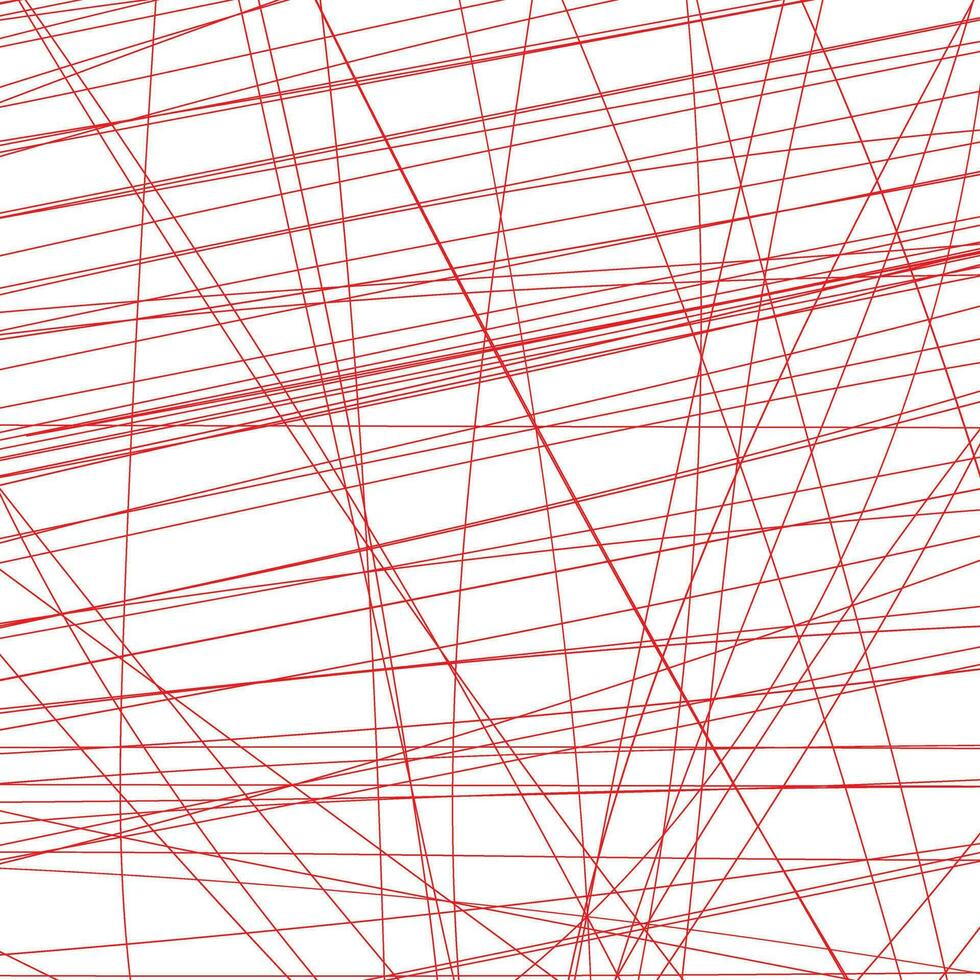 simple abstract red color chaotic line pattern art vector