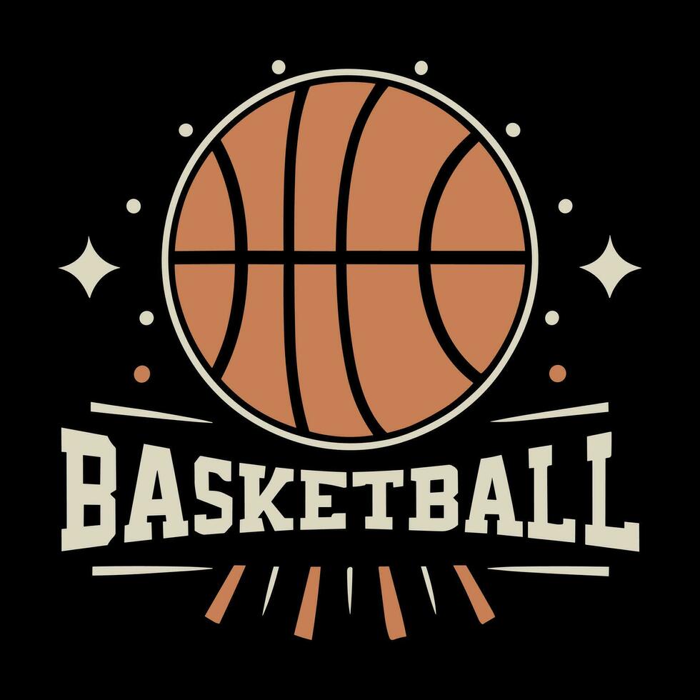 Basketball Funny Kids Basketball Player Retro Vintage Basketball T-shirt Design vector