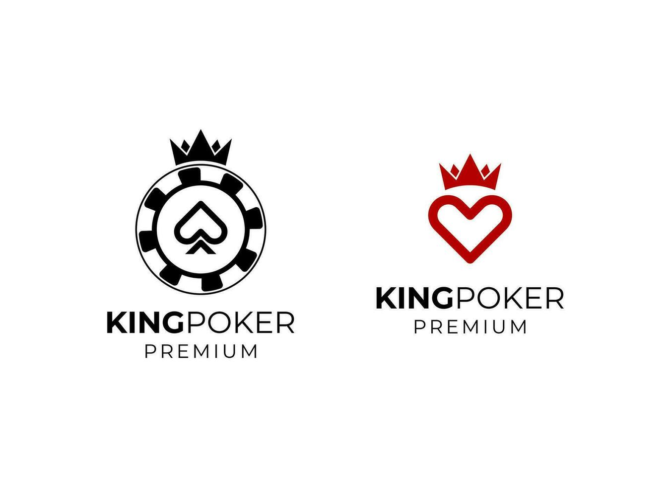Poker club logo design. Vector of poker coint logo element