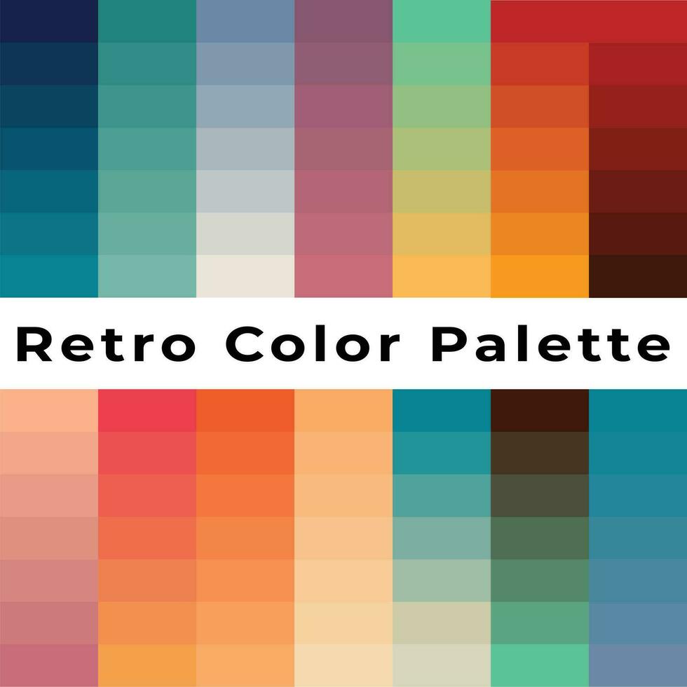retro Clásico color paleta, colores, color paleta, Clásico color, vector