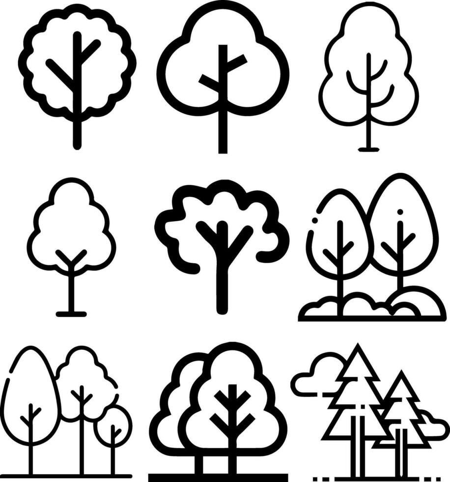 tree icon design for templates vector