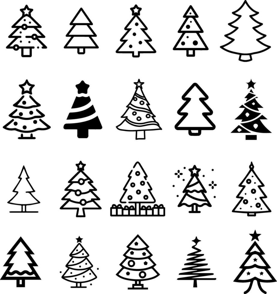 christmas pine tree icon for templates. vector