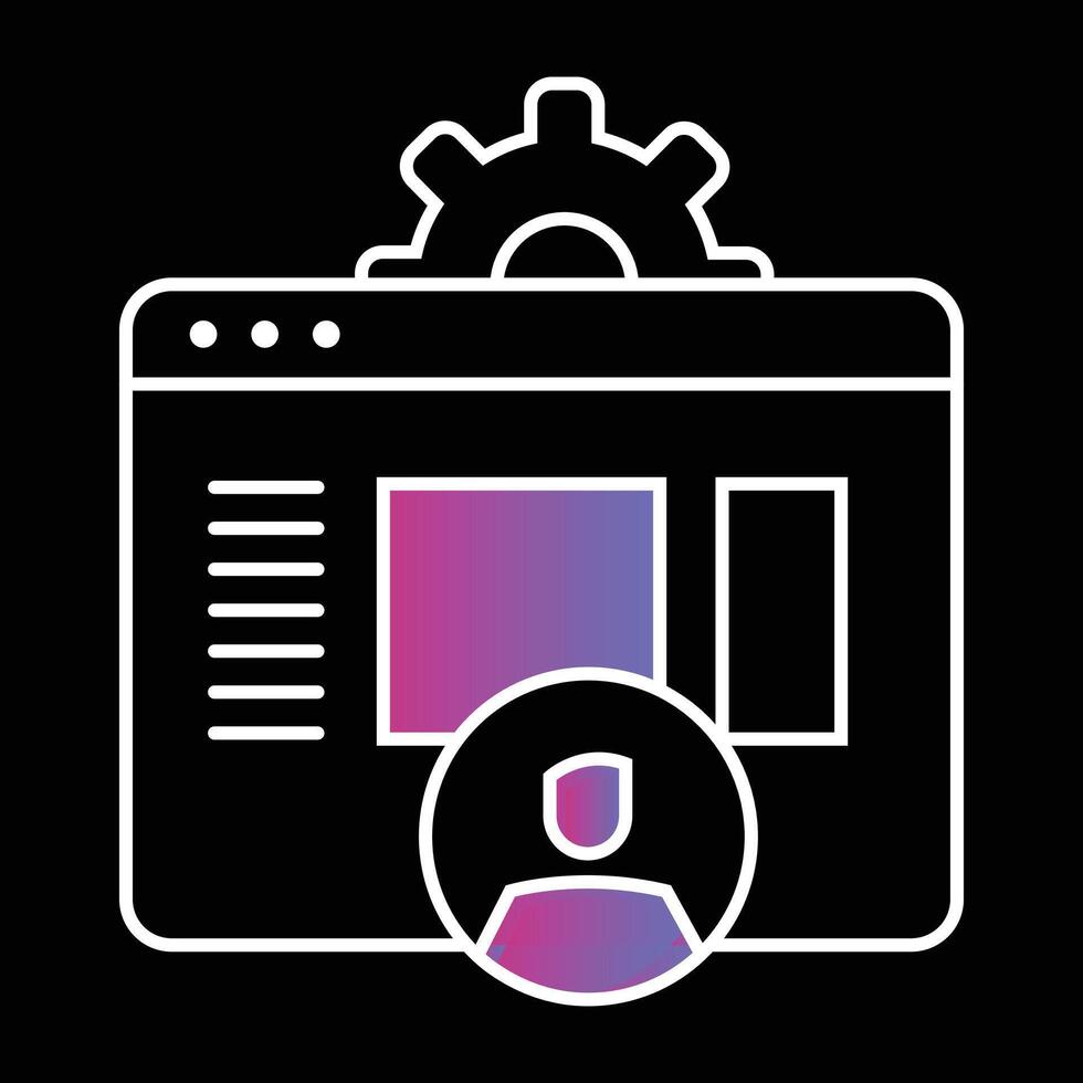 User account control icon user settings profile configuration