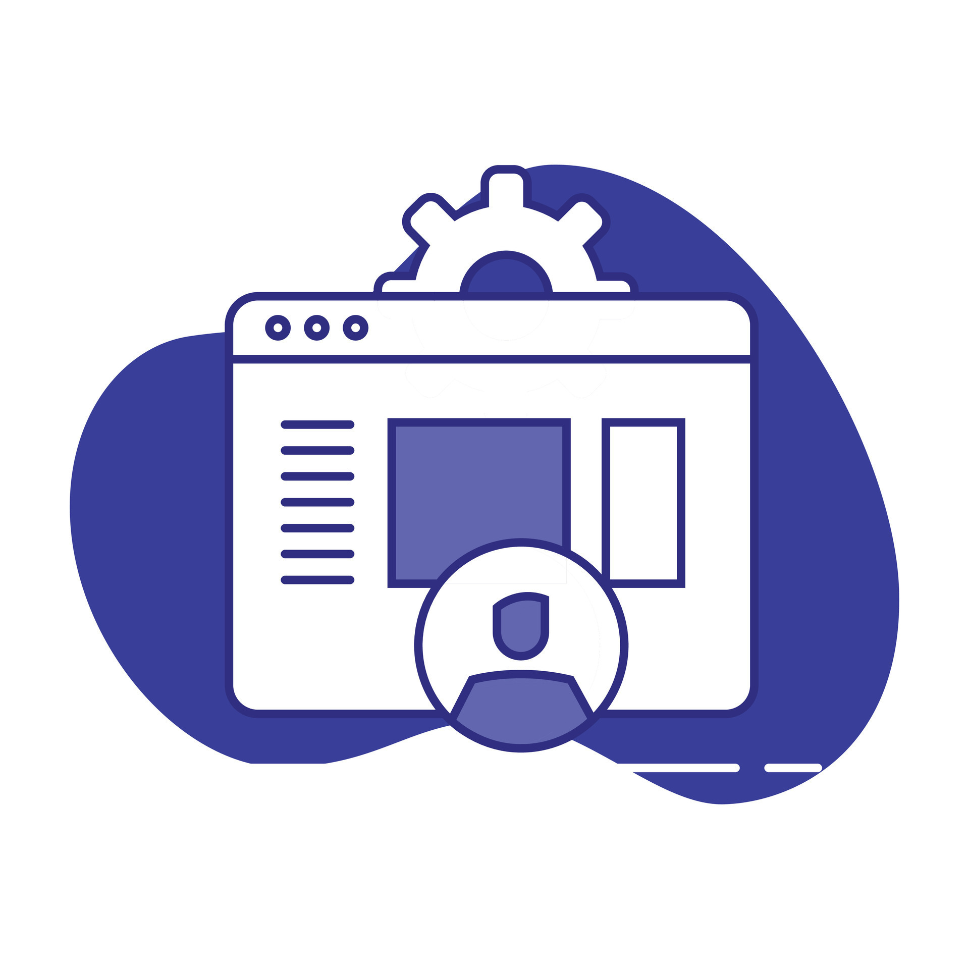 User account control icon user settings profile configuration