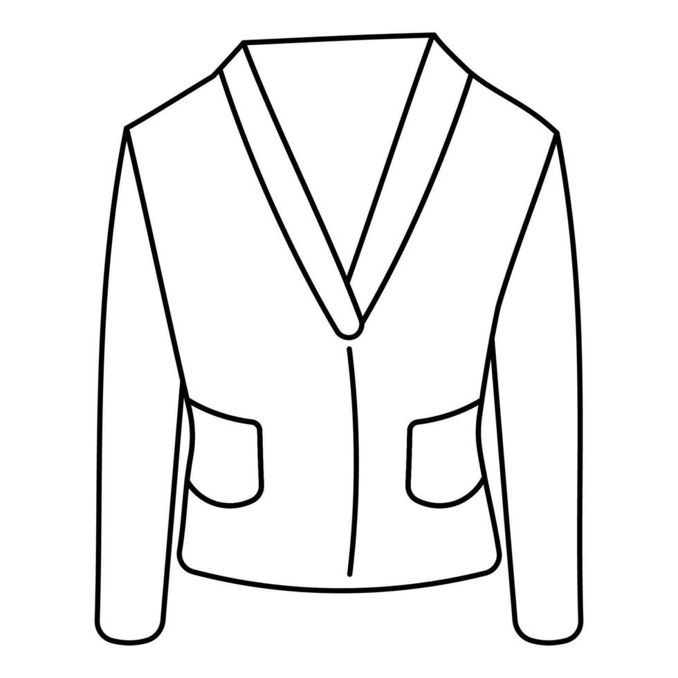 Saco chaqueta ropa línea muñeca icono elemento vector