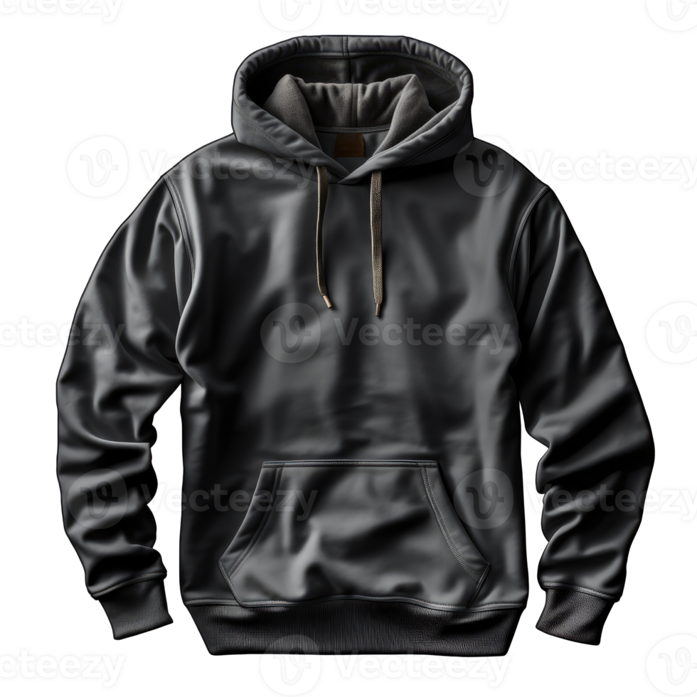 Black Hoodie Isolated - Generative AI png