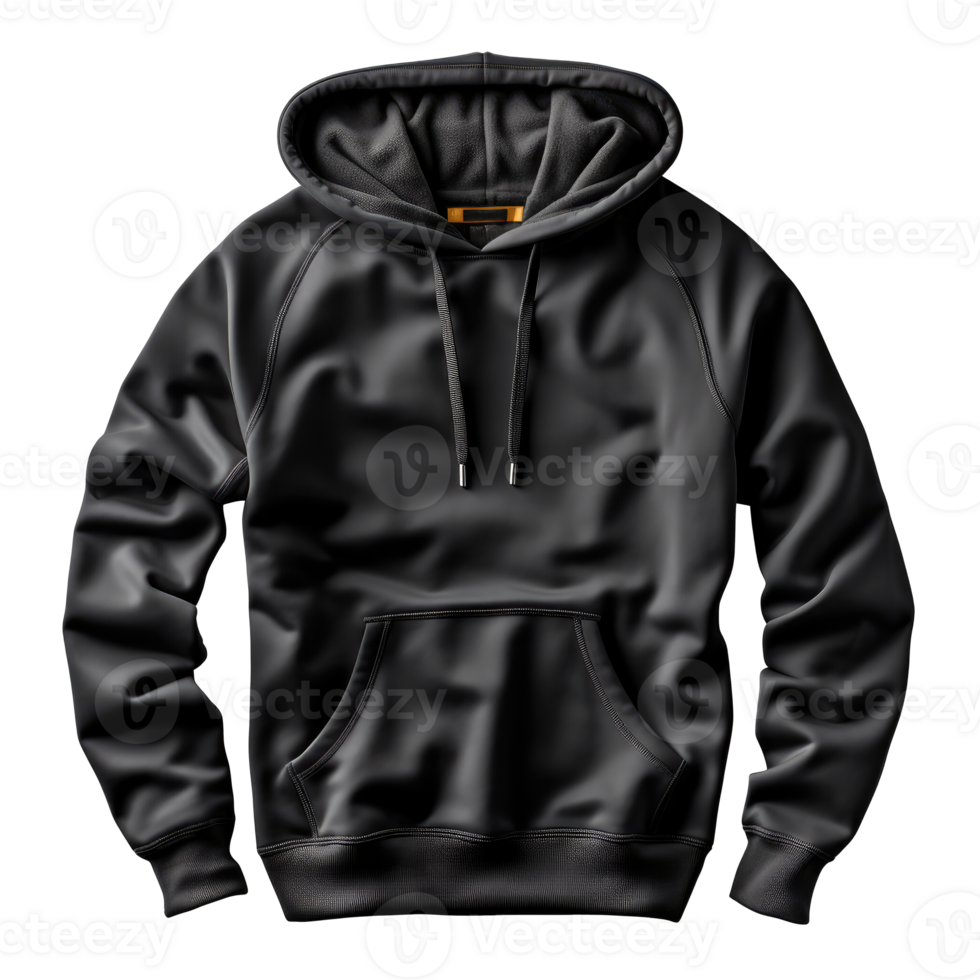 Black Hoodie Isolated - Generative AI png