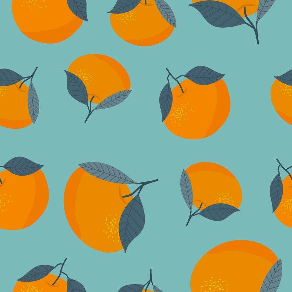 Beautiful summer oranges design pattern. summer pattern vector
