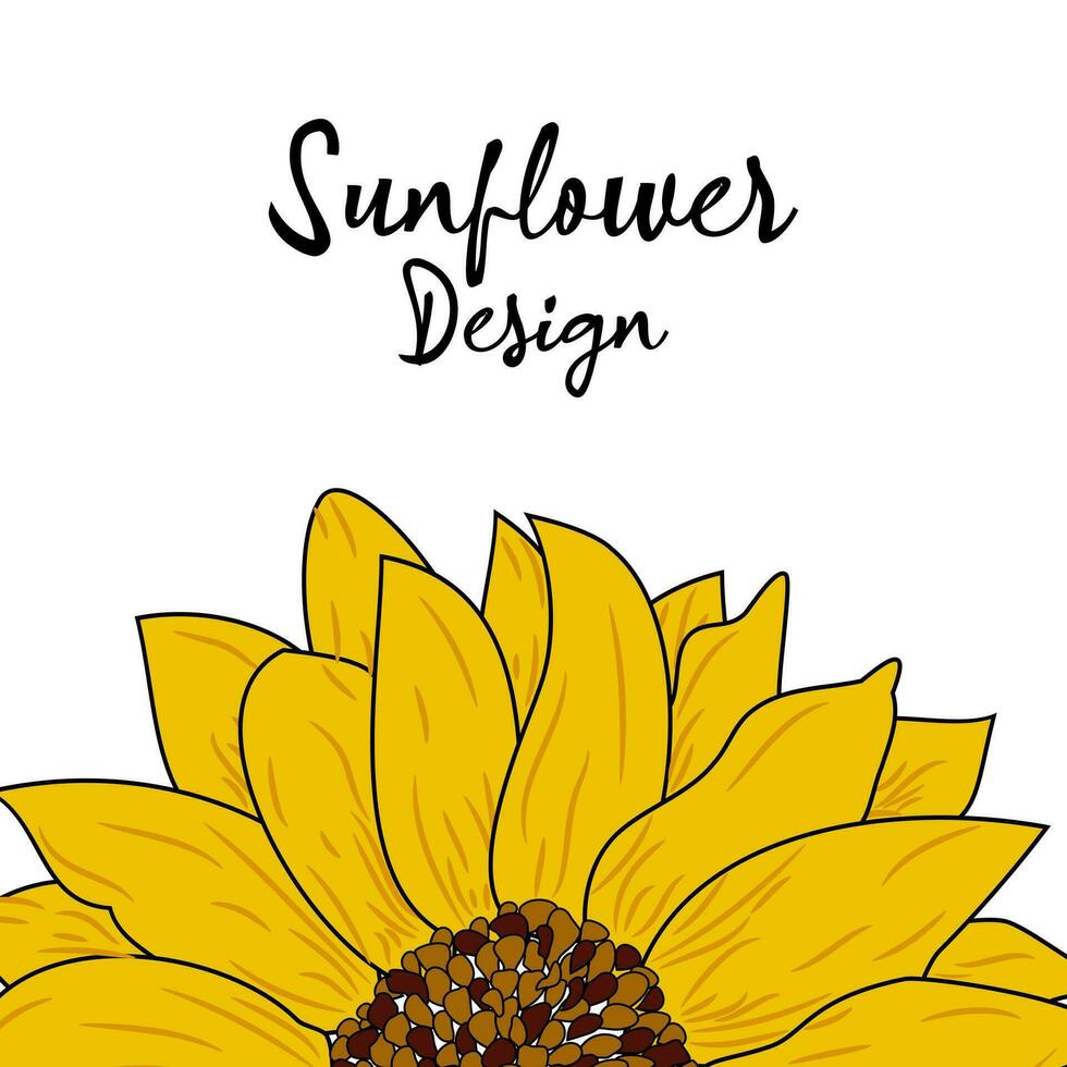 Realistic sunflower design vector