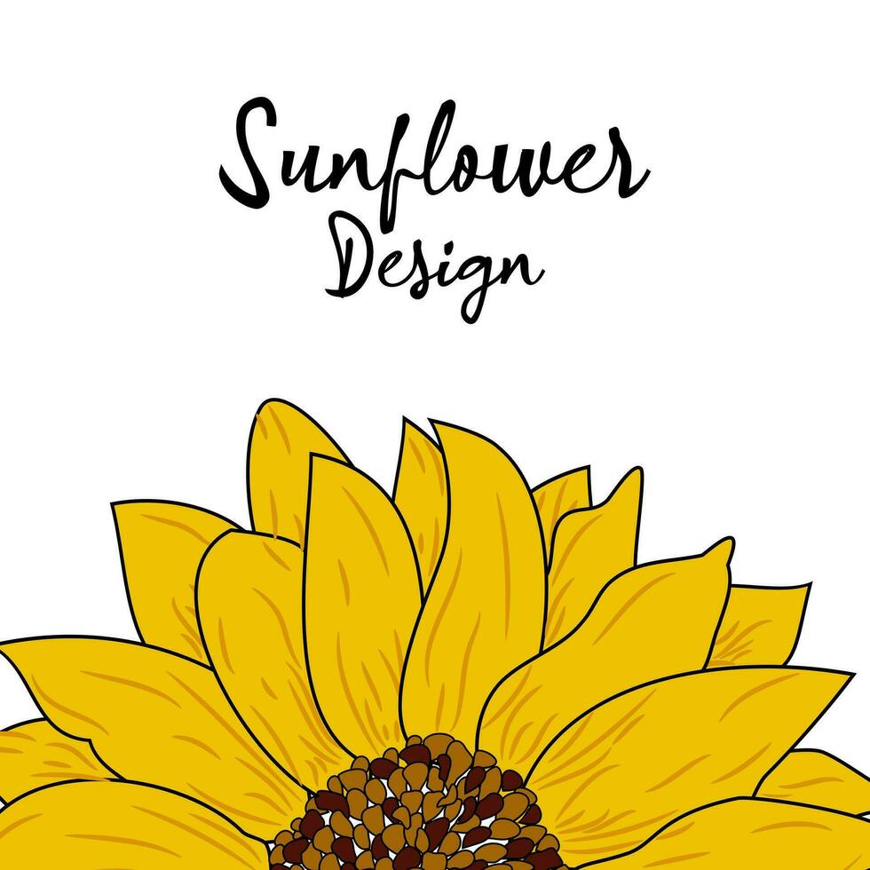 realista girasol diseño vector