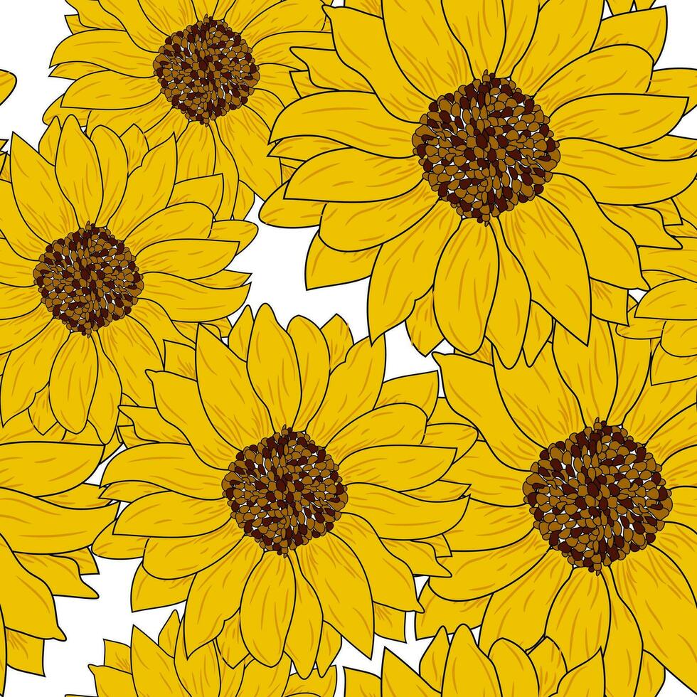 realista girasol diseño vector