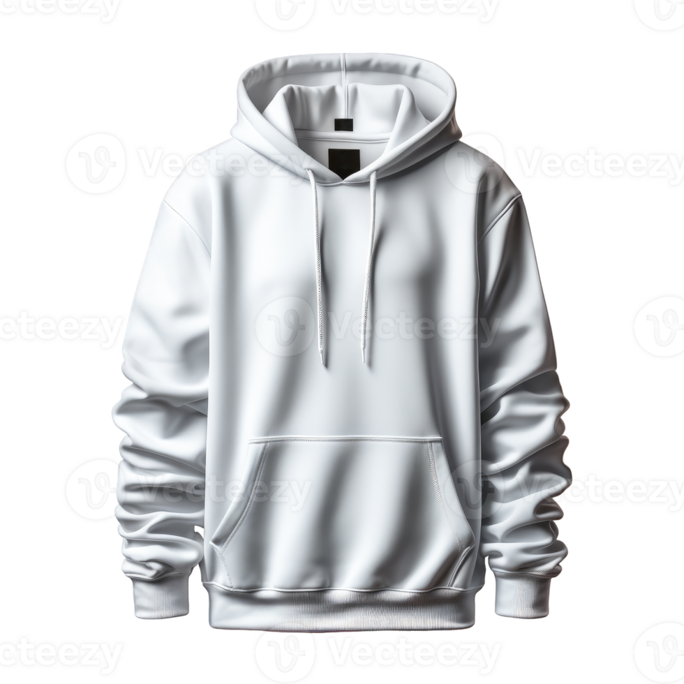 White Premium Hoodie Isolated - Generative AI png