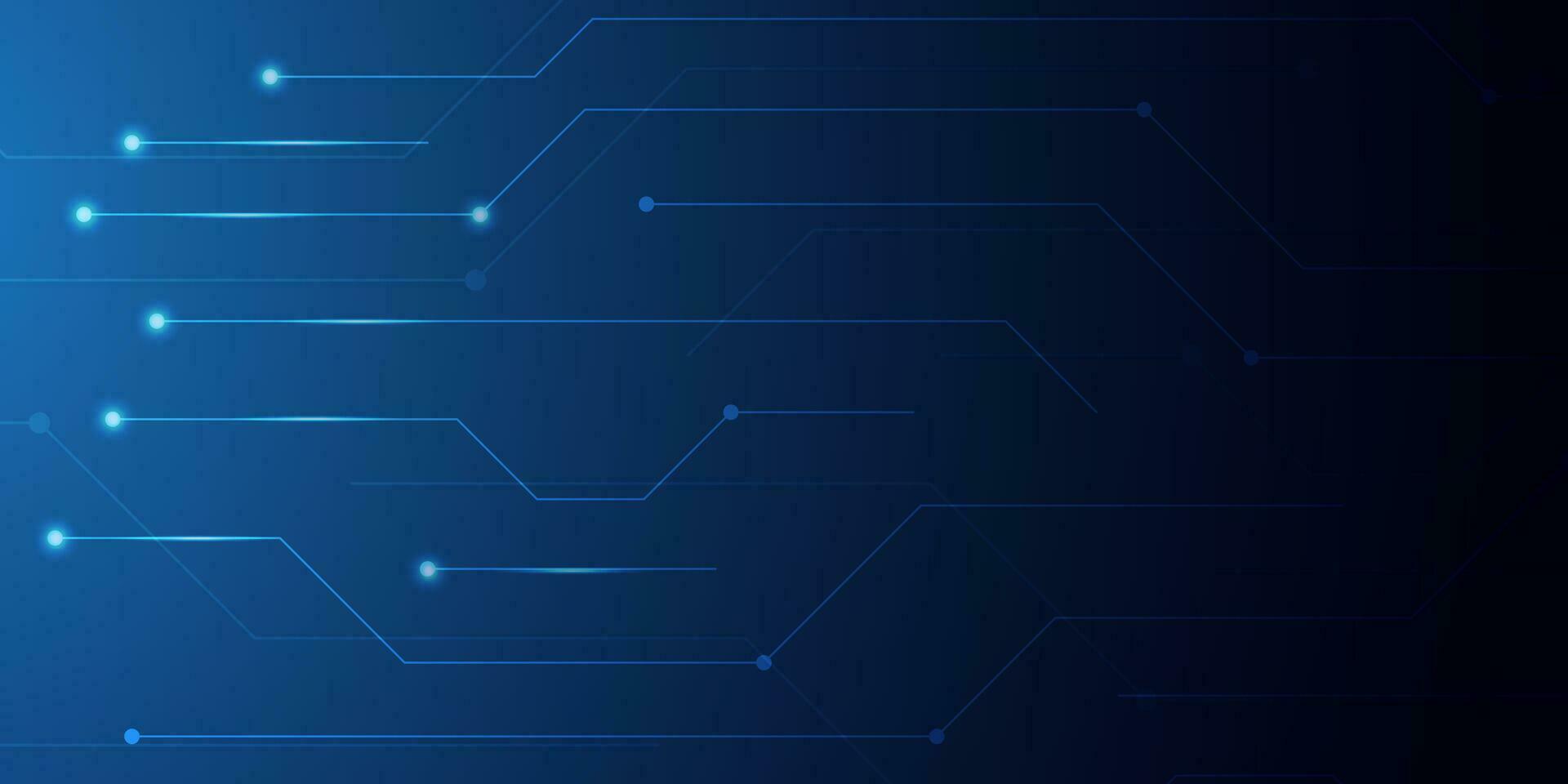 modern dark blue futuristic technology background with connected dots lines vector