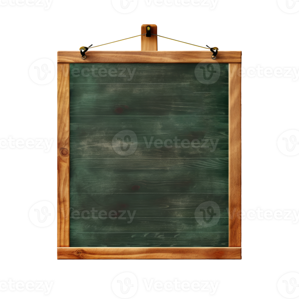 Green Chalkboard Isolated - Generative AI png