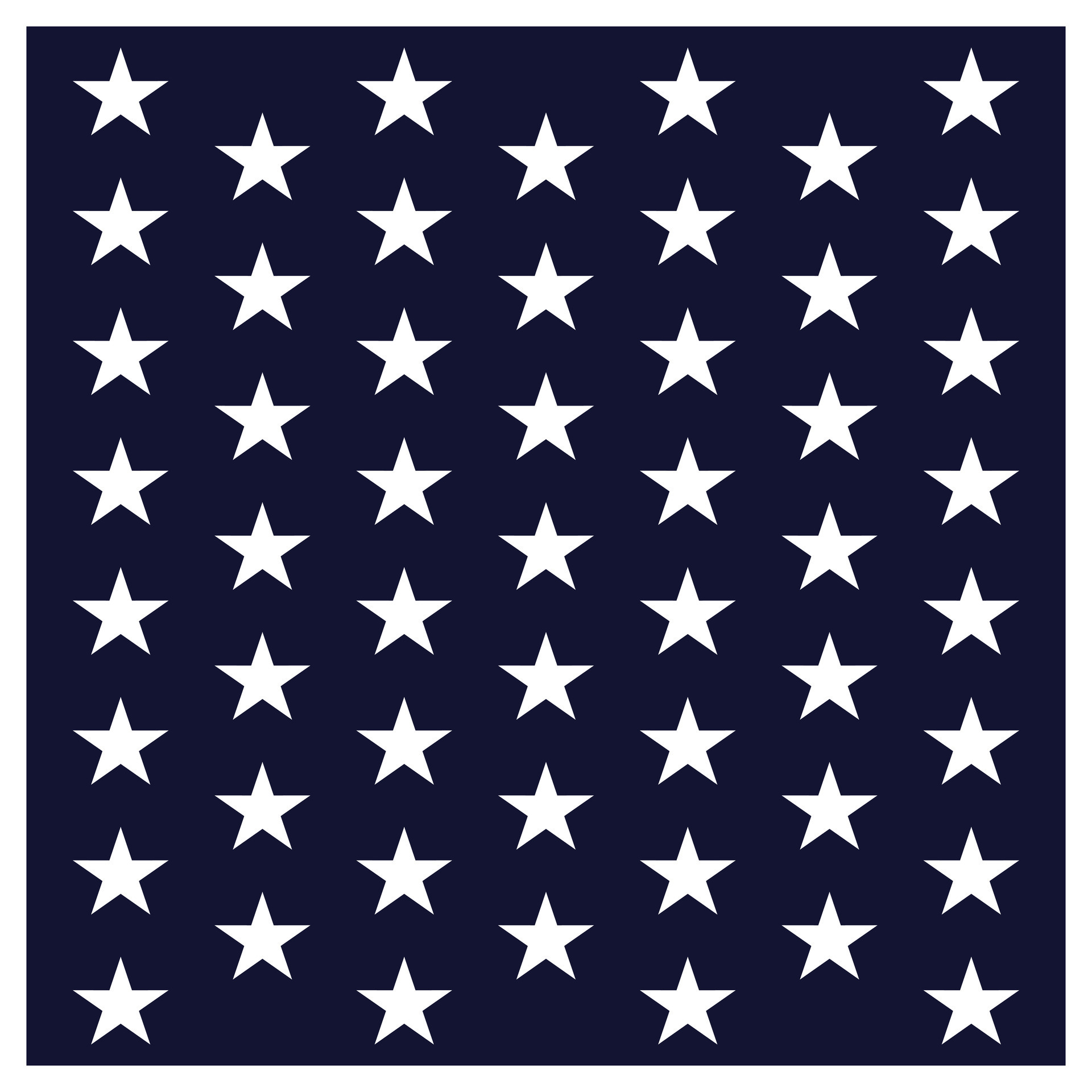 White stars on a dark blue background. American flag pattern. Vector illustration. Abstract