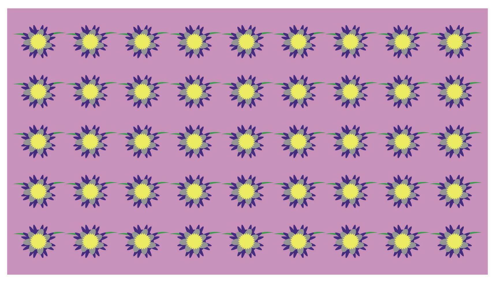 seamless floral pattern with purple flowers on a pink background. Abstract background with random plant patttern vector