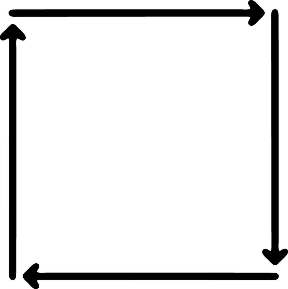 flecha línea marco Derecho frontera vector