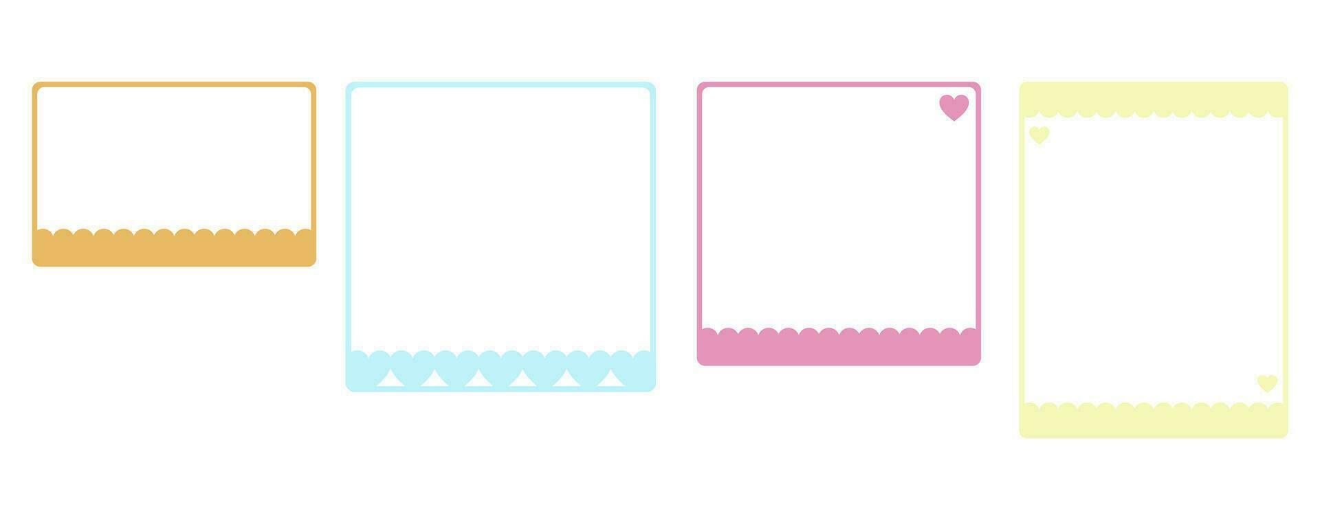 Love Frame Romantic Border Text Box vector