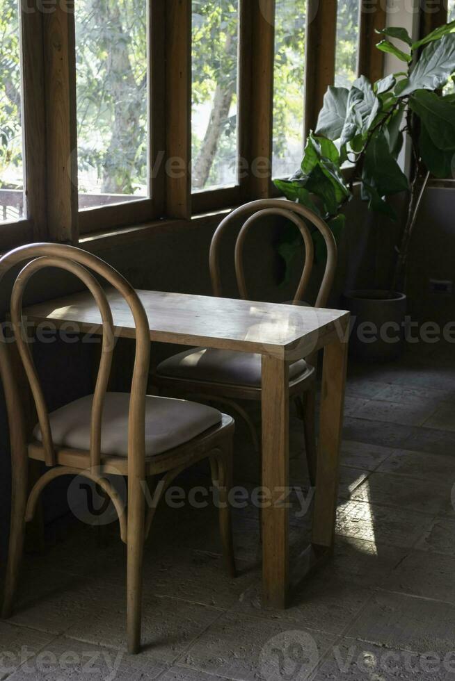 Coffee shop or cafe restaurant wooden interior photo