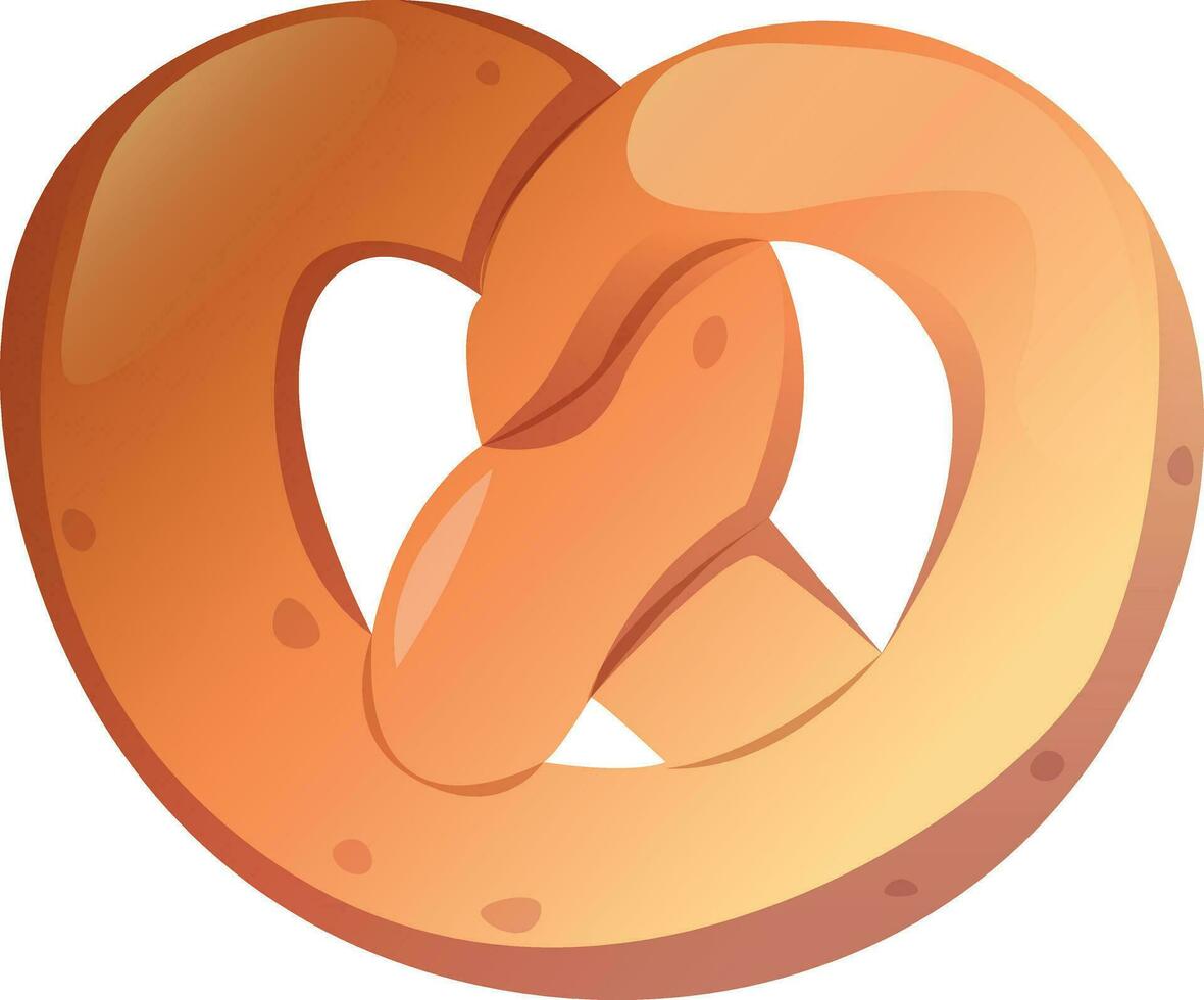 Pretzels, sweet pastry, bakery menu, food vector cartoon illustration. Bread clipart, icon for graphic resources for apps, menues.