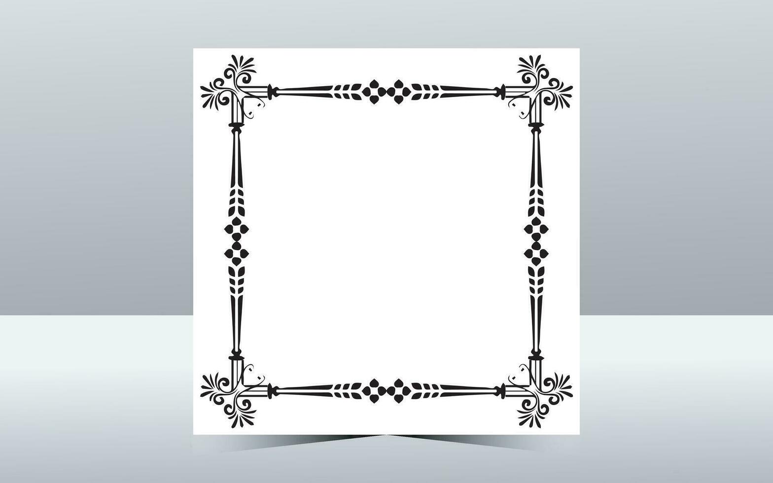 vector page border design floral rectangle frame
