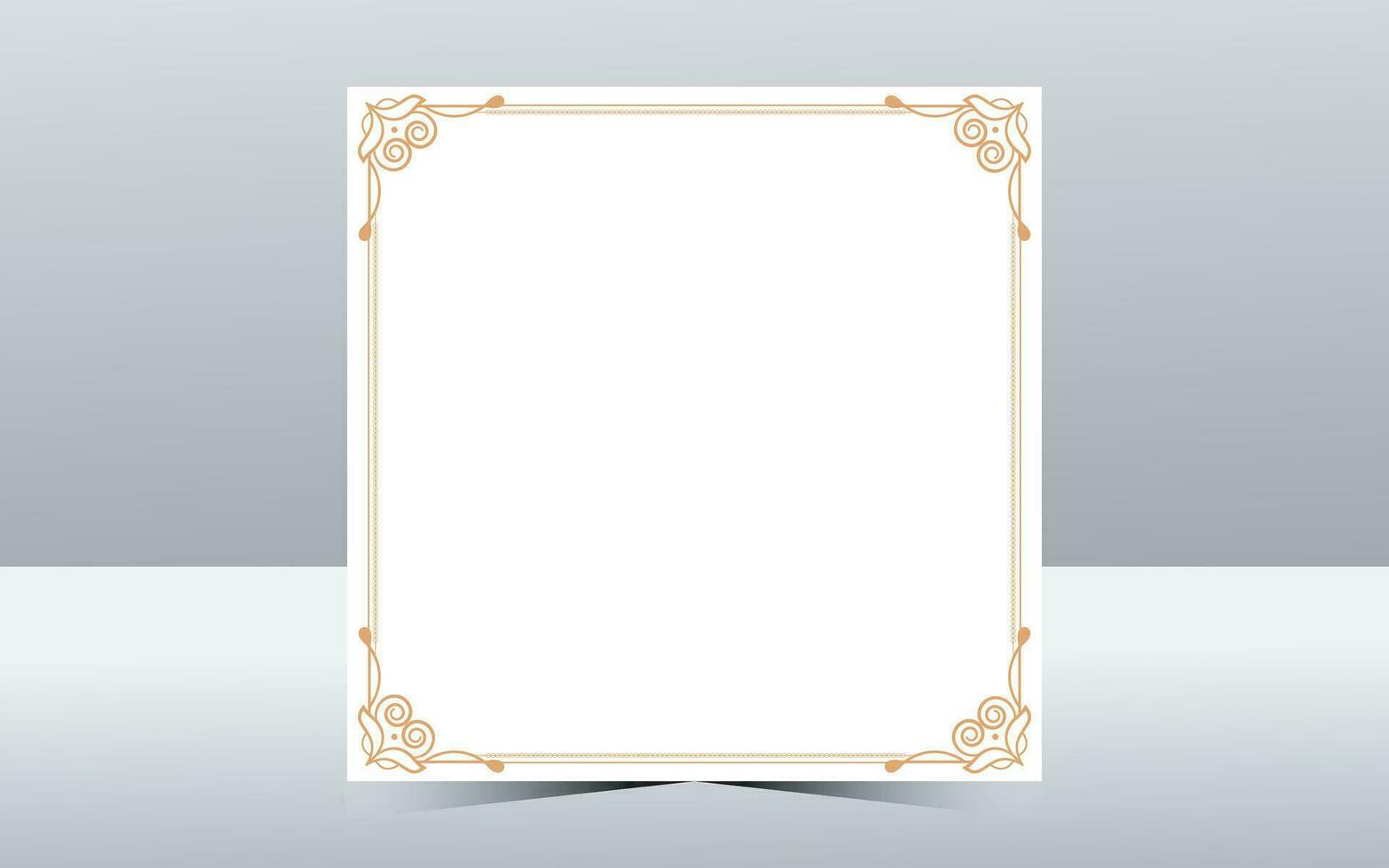 vector floral rectangle frame design