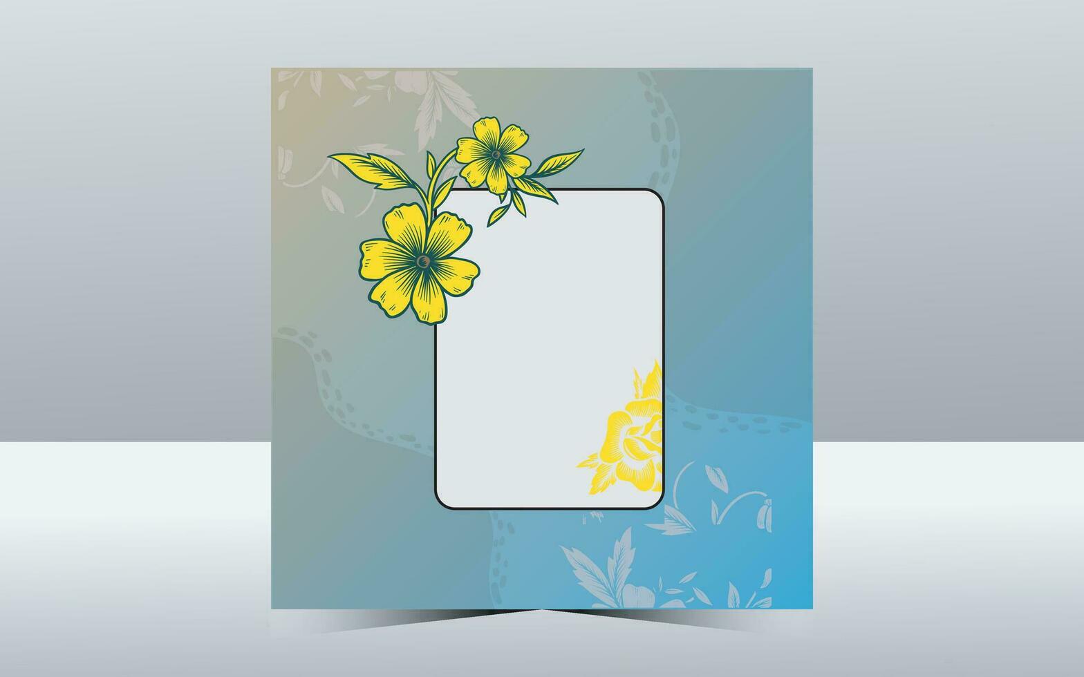 photo frames with flowers and image space vector